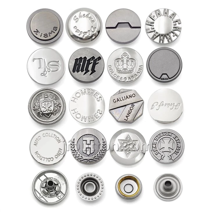 Black Snap Press Metal Button