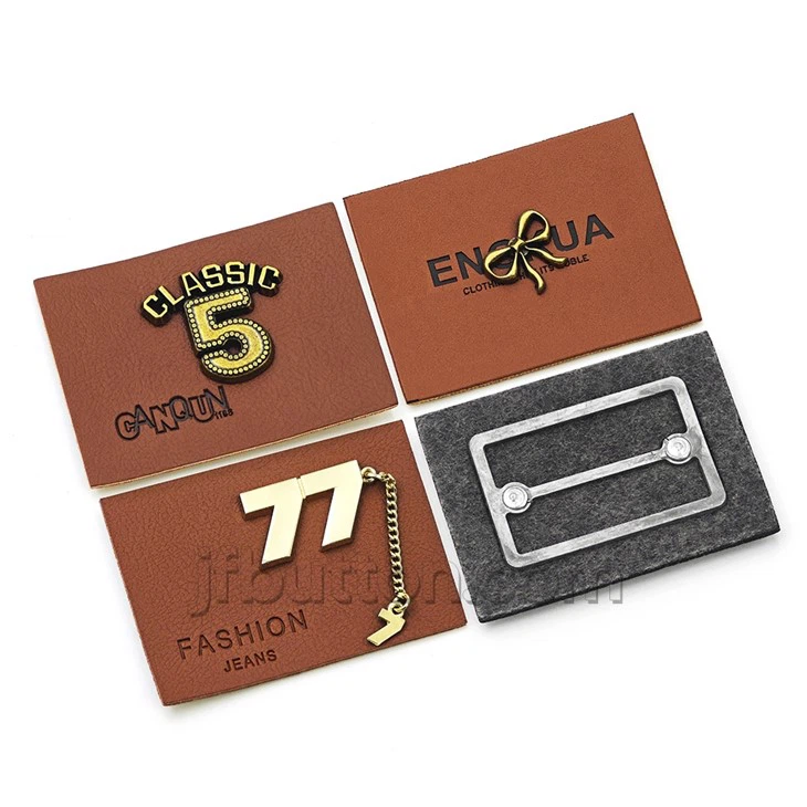 Hats Leather Patch With Metal Logo suppliers