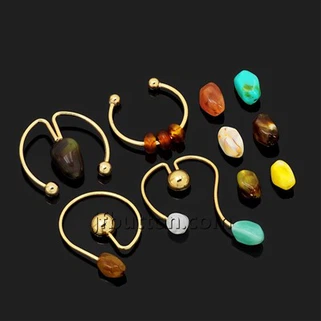 Cincin logam bikini hitam tersuai