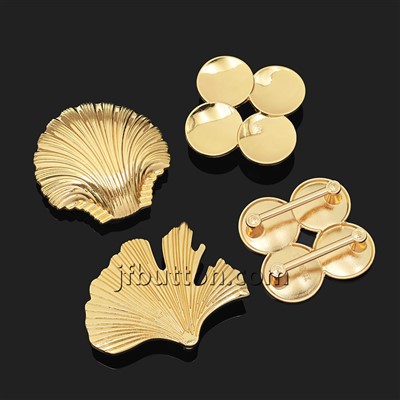 Ginkgo daun pakaian renang logam