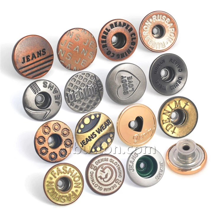 Zinc Alloy Jean Jacket Buttons