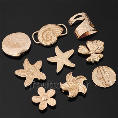 Buckle Slaid Tidak Teratur Bikini