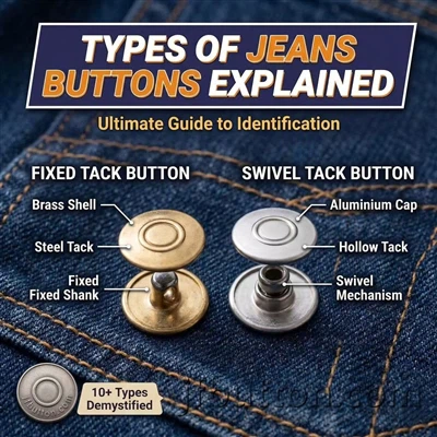 Jenis Butang Jeans Diterangkan