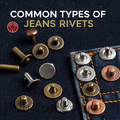 Apakah jenis rivet jeans yang biasa digunakan dalam pakaian?