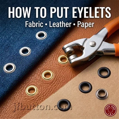 Cara Meletakkan Eyelet dalam Fabrik, Kulit dan Kertas