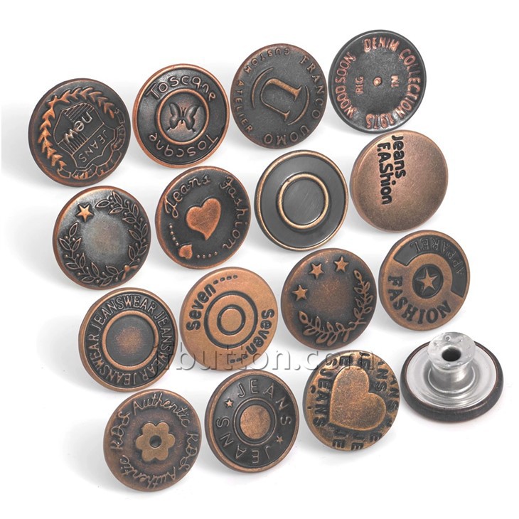 Copper Jeans Buttons